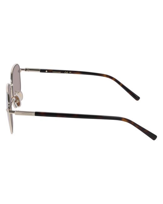 Ferragamo Black Sf328S 745 Sunglasses Metal Squared Normal for men