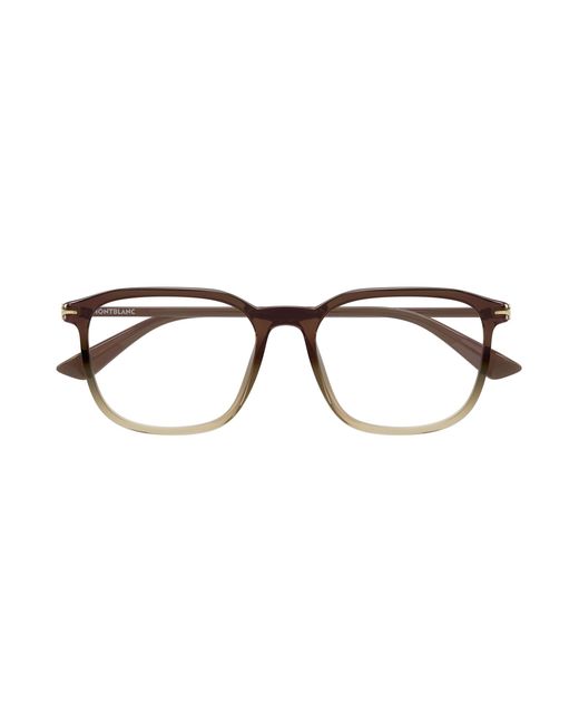 Montblanc Black Mb0438O 005 Optical Frames Acetate Transparent Squared for men