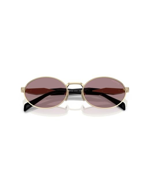 Prada Black Pr 65Zs Zvn20I Sunglasses Metal Round Normal