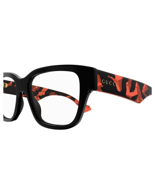Gucci Black Gg1428O 006 Optical Frames Acetate Squared for men