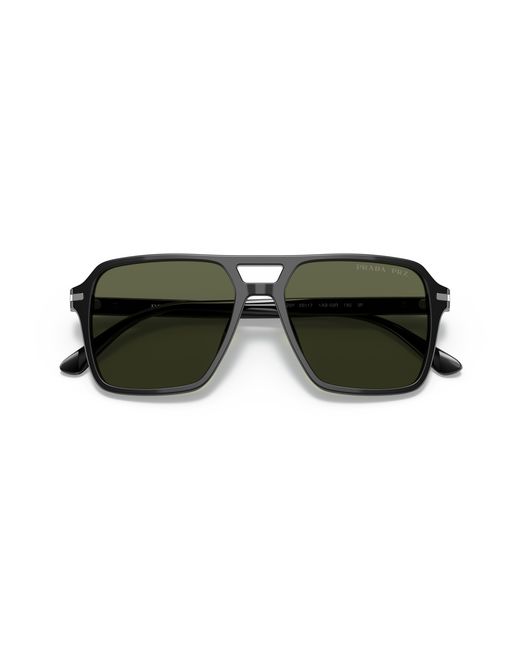 Prada Black Pr 20Ys 1Ab03R Sunglasses Acetate Pilot Polarized for men