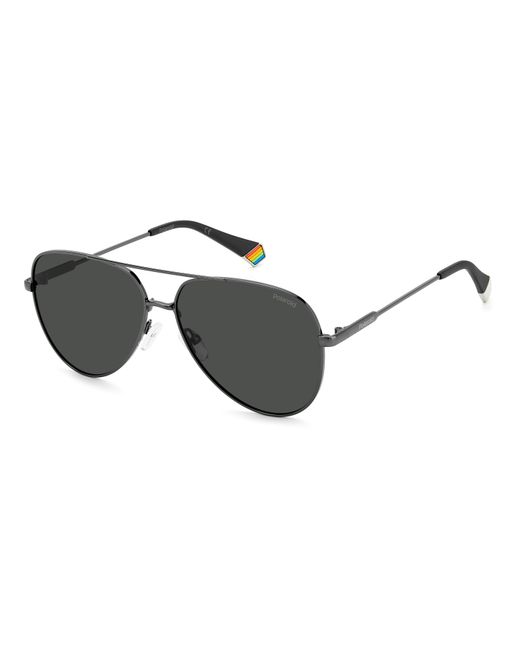Polaroid Black Pld 6187/S Kj1/M9 Sunglasses Metal Pilot Polarized