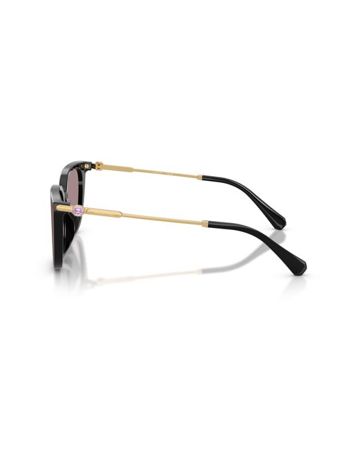 Swarovski Black Sk6054D 1001La Sunglasses Acetate Squared Normal