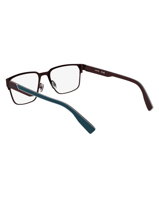 Lacoste Black L2306 601 Optical Frames Metal Squared Normal for men