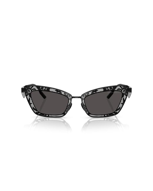 Dolce & Gabbana Black Dg2311 01/87 Sunglasses Steel Cat Eye Normal