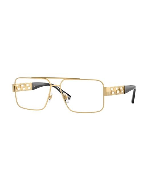 Versace Black Ve1308 1002 Optical Frames Steel Pillow Normal for men