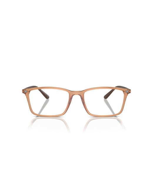Emporio Armani Black Ea3237 6110 Optical Frames Injected Transparent Squared Normal for men