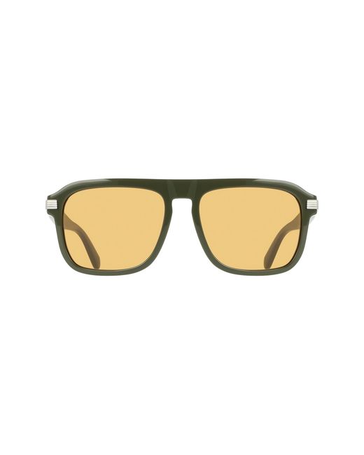 Ferragamo Black Sf2087S 320 Sunglasses Acetate Ocher Squared Normal for men
