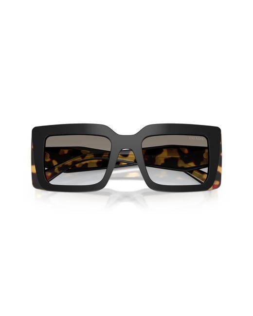 Prada Black Pr D01S 0Cd80L Sunglasses Acetate Squared Normal Nuanced