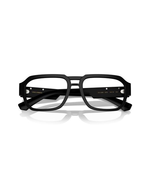Dolce & Gabbana Black Dg3389 2525 Optical Frames Acetate Transparent Pilot Normal for men