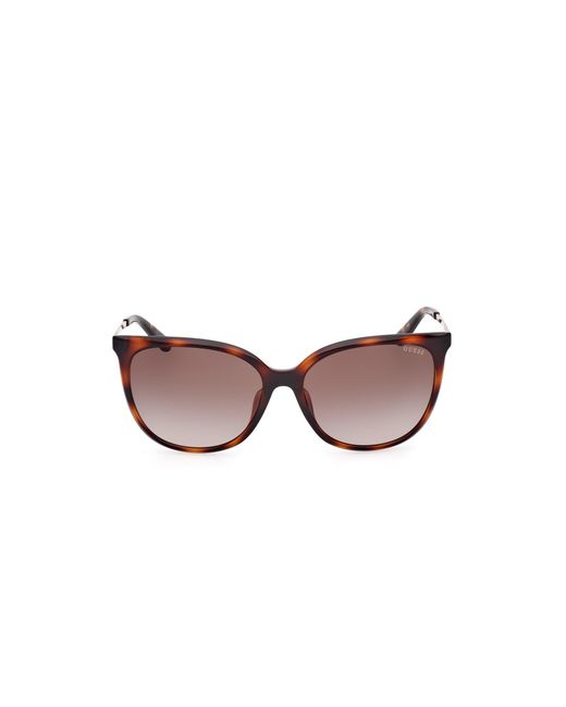 Guess Black Gu00150-H 52F Sunglasses Injected Marrone Squared Normal Sfumato