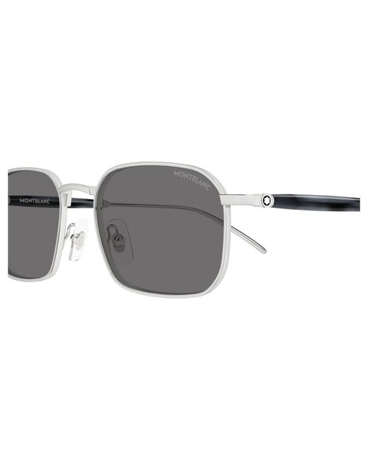 Montblanc Black Mb0441S 003 Sunglasses Metal Squared for men