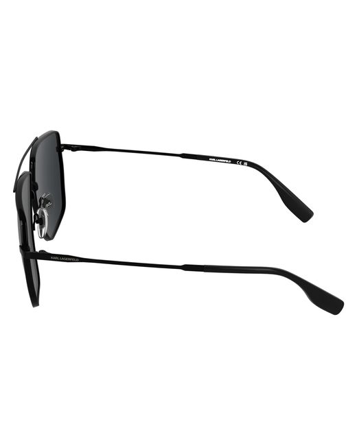 Karl Lagerfeld Black Kl370S 001 Sunglasses Metal Smoke Squared Normal for men