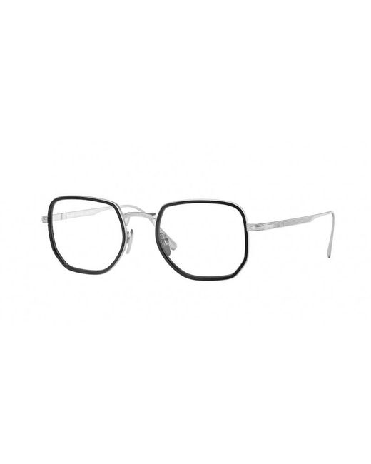 Persol Black Po5006Vt 8006 Optical Frames Titanium Transparent Squared Normal