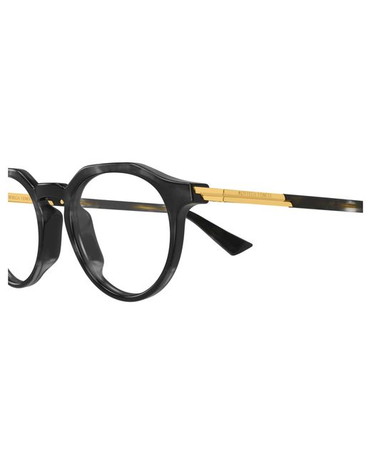 Bottega Veneta Black Bv1263O 005 Optical Frames Acetate Transparent Round for men