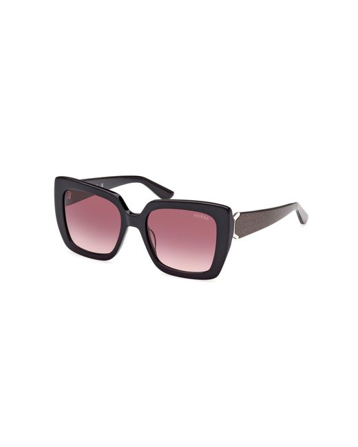 Guess Black Gu7889 01T Sunglasses Acetate Bordeaux Squared Normal Shaded