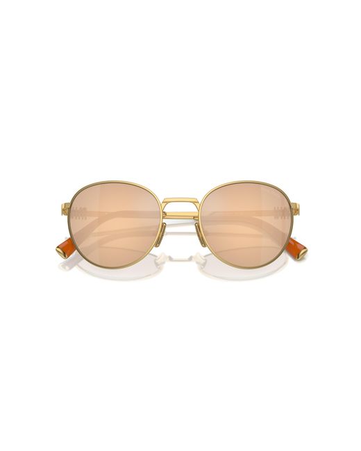Miu Miu Black Mu 55Zs 5Ak40D Sunglasses Metal Round Normal Mirror