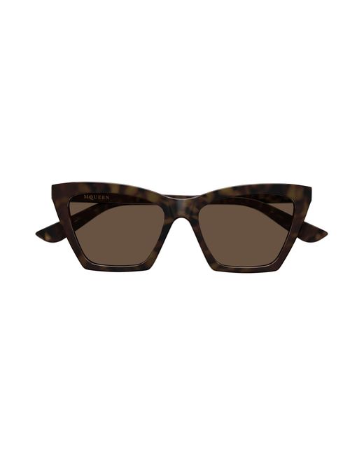McQueen Black Am0536S 002 Sunglasses Acetate Cat Eye