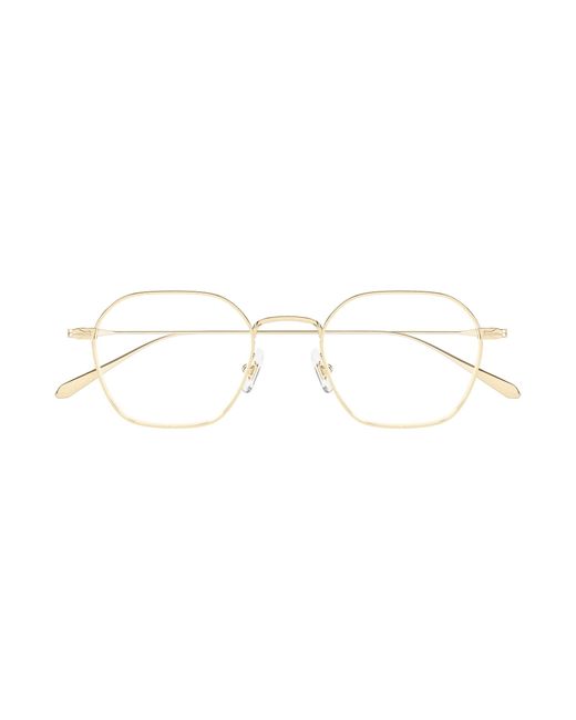 Montblanc Black Mb0472O 001 Optical Frames Metal Transparent Geometric for men