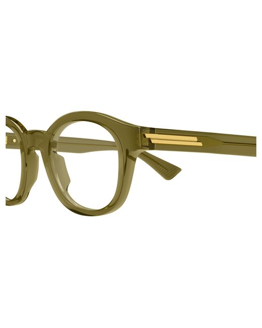 Bottega Veneta Black Bv1413O 004 Optical Frames Acetate Transparent Round for men