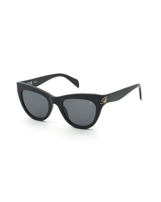 Blumarine Black Sbm904 700 Sunglasses Acetate Smoke Cat Eye Normal