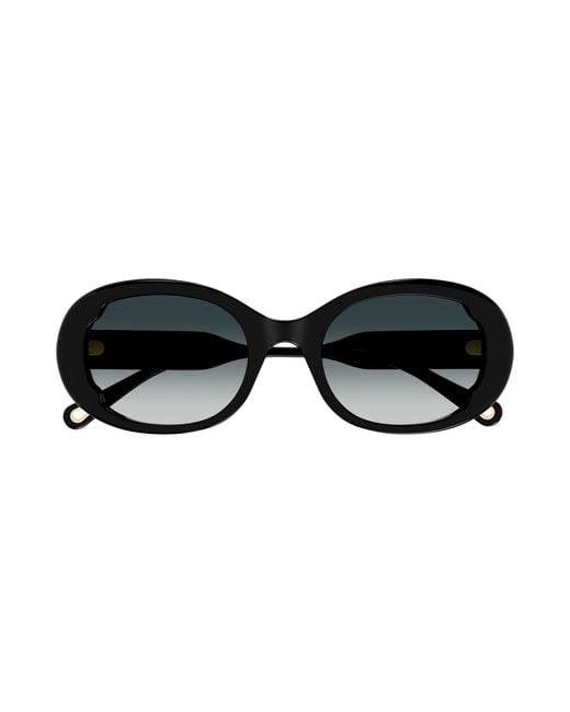 Chloé Black Ch0197Sa 001 Sunglasses Acetate Round Shaded