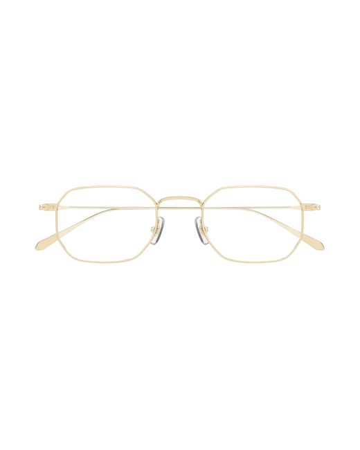 Montblanc Black Mb0474O 001 Optical Frames Metal Transparent Squared for men