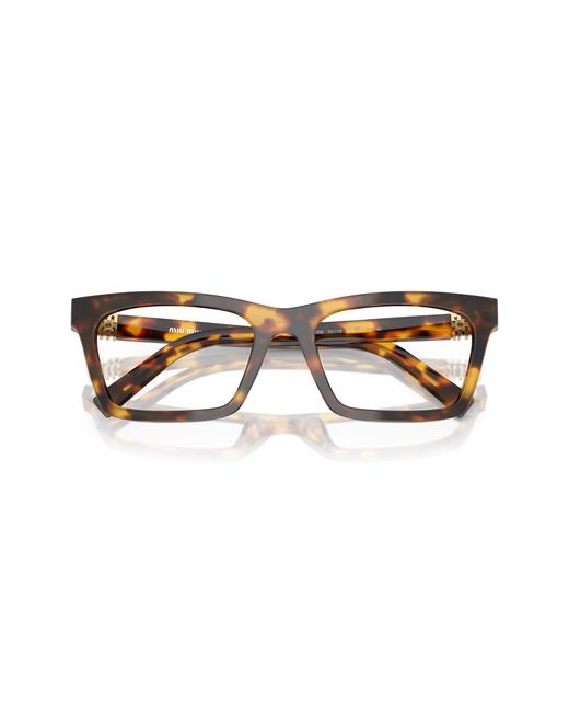 Miu Miu Black Mu 04Wv 14L1O1 Optical Frames Acetate Squared Normal