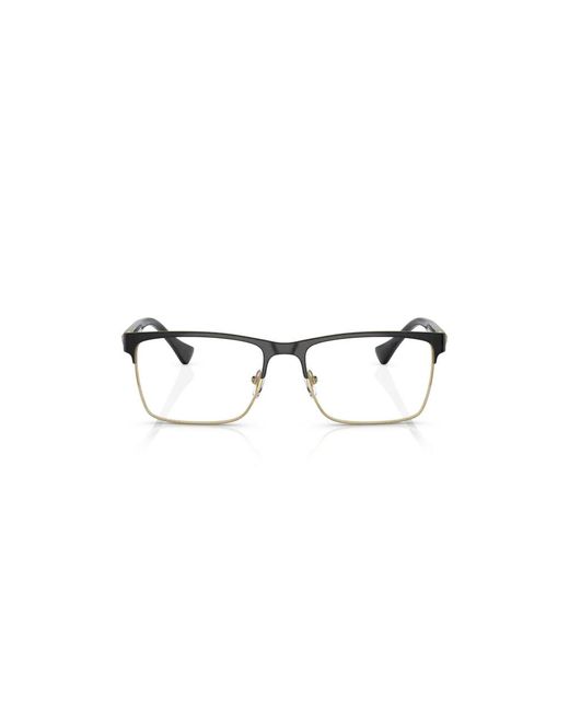 Versace Black Ve1285 1443 Optical Frames Metal Squared Normal for men