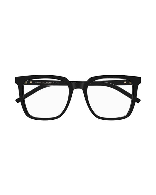 Saint Laurent Black Sl M146 Opt 001 Optical Frames Acetate Transparent Squared