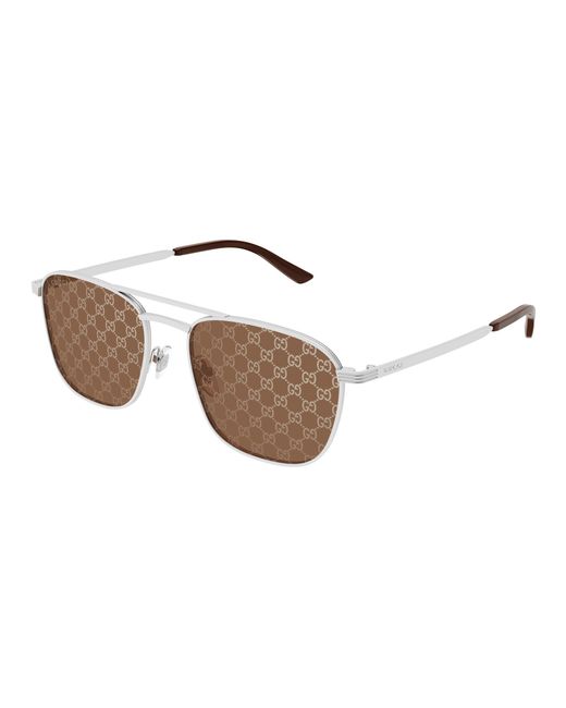 Gucci Black Gg1881S 004 Sunglasses Metal Squared for men