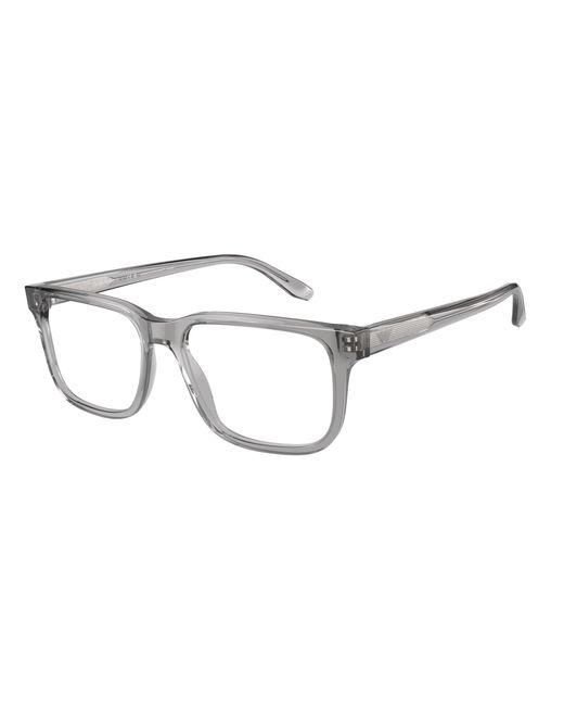 Emporio Armani Black Ea3218 5075 Optical Frames Acetate Transparent Squared Normal for men