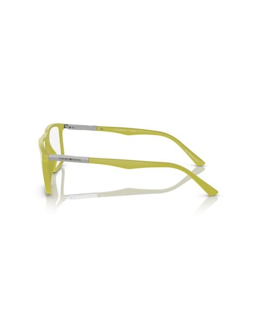 Emporio Armani Black Ea3221 6010 Optical Frames Injected Squared for men