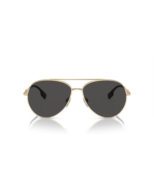 Burberry Black Be3147 110987 Sunglasses Metal Pilot Normal