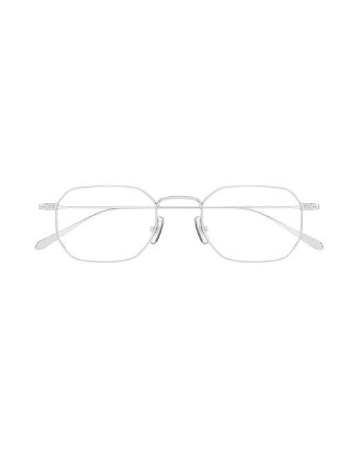 Montblanc Black Mb0474O 002 Optical Frames Metal Transparent Squared for men