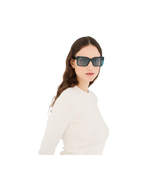 Retrosuperfuture Blue W1A Senta Sunglasses Acetate Light Squared Normal