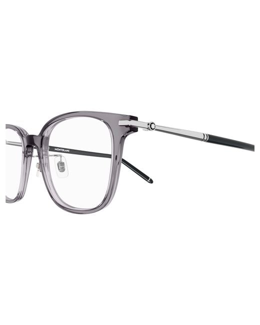 Montblanc Black Mb0247Ok 005 Optical Frames Acetate Squared for men