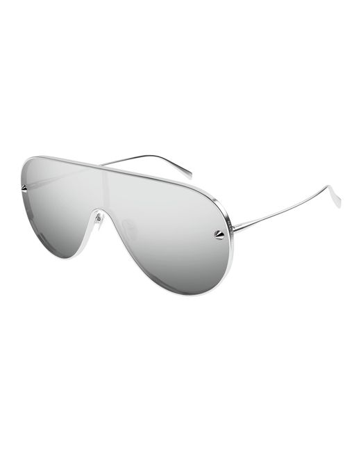 McQueen Black Am0481S 004 Sunglasses Metal Pilot