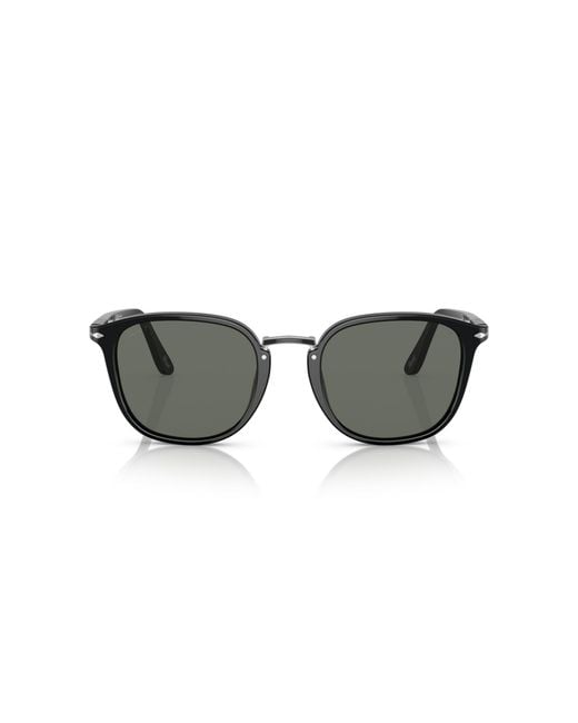 Persol Black Po3186S 95/58 Sunglasses Acetate Round Polarized for men