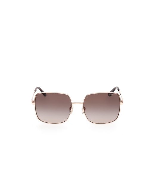 Guess Black Gu00194 28F Sunglasses Metal Squared Normal