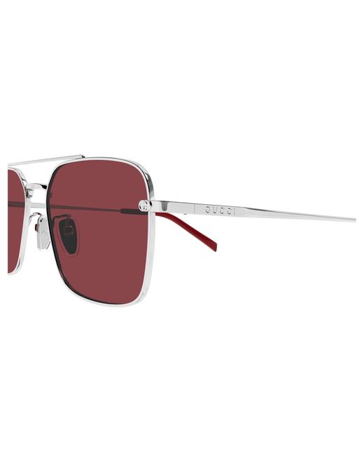 Gucci Black Gg1957Sa 004 Sunglasses Metal Squared for men