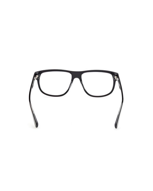 Timberland Black Tb50097 001 Optical Frames Acetate Smoke Squared Normal for men