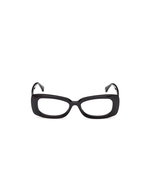 Max Mara Black Mm5233 001 Optical Frames Acetate Squared Normal