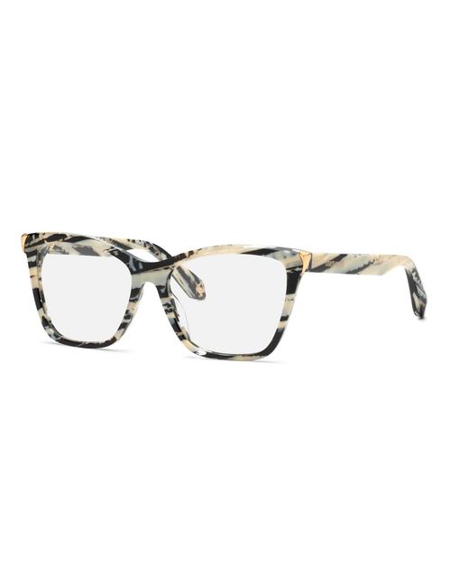 Roberto Cavalli Black Vrc101M 0Ahh Optical Frames Acetate Butterfly