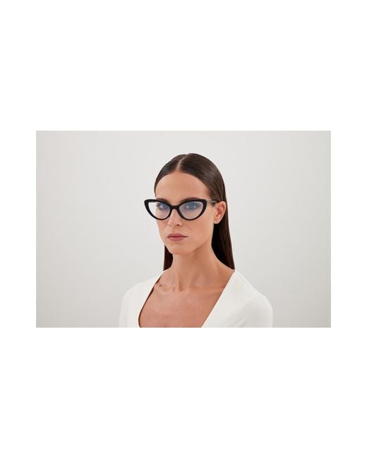 Saint Laurent Black Sl 777 001 Optical Frames Acetate Transparent Cat Eye