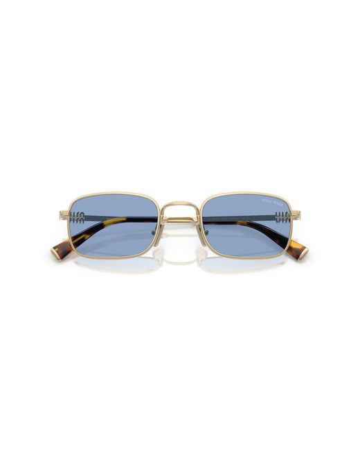 Miu Miu Black Mu A53S Zvn60O Sunglasses Metal Squared Normal