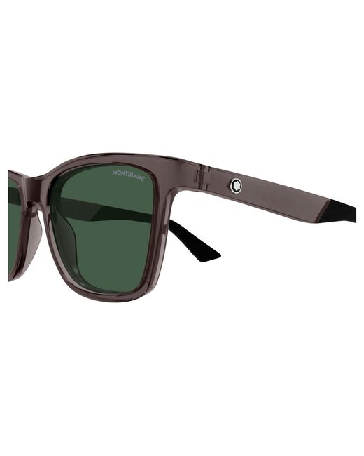 Montblanc Black Mb0399S 003 Sunglasses Injected Squared for men