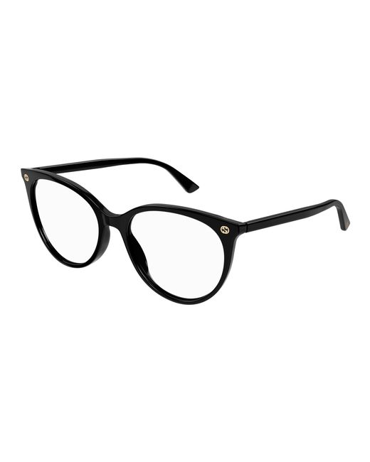 Gucci Black Gg1996O 001 Optical Frames Acetate Transparent Round