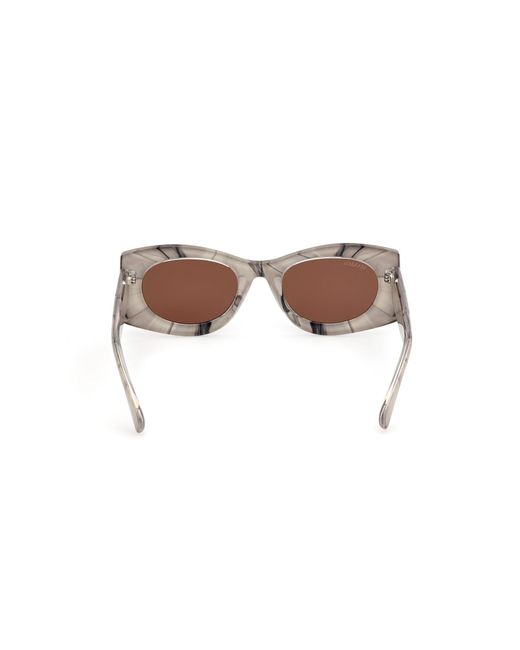 MAX&Co. Black Mo0131 57E Sunglasses Injected Geometric Normal