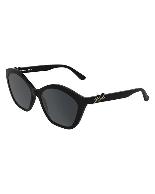 Karl Lagerfeld Black Kl6222S 001 Sunglasses Bio-Injected Smoke Cat Eye Normal